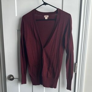 Burgundy Cardigan Sweater